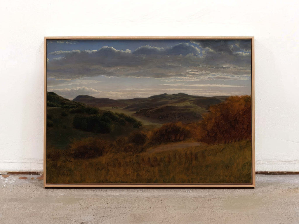 Autumn Forest Landscape Art Print — Cozy Fall Wall Décor