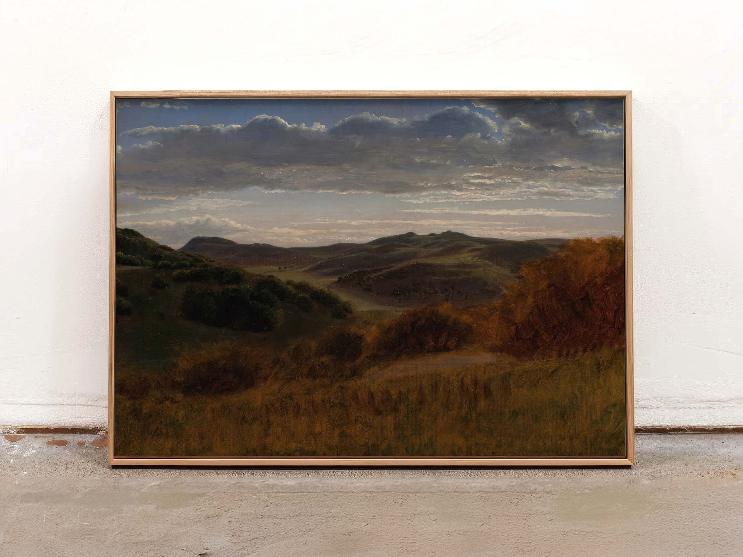 Autumn Forest Landscape Art Print — Cozy Fall Wall Décor