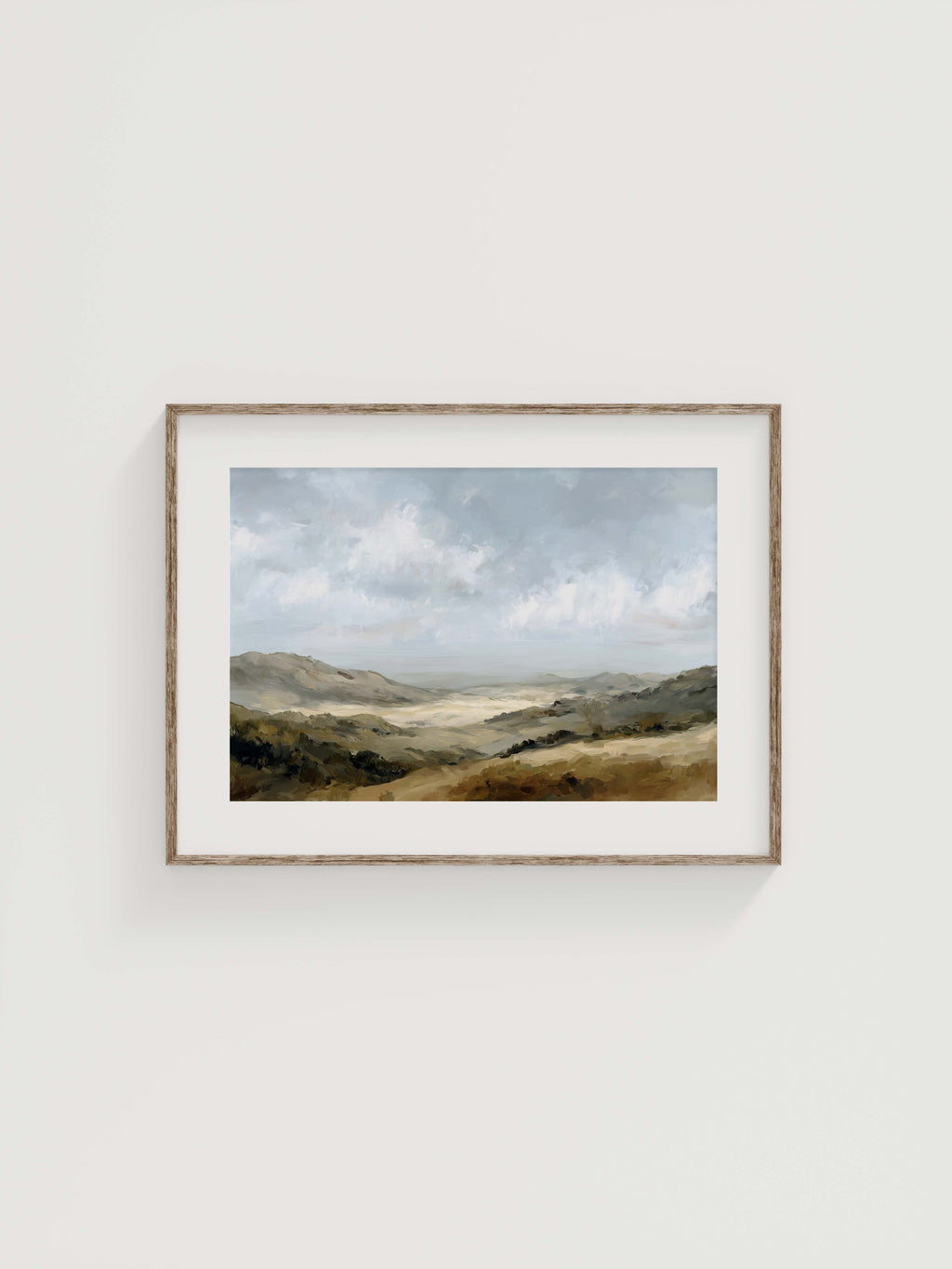 Hillside Landscape Art Print — Peaceful Countryside Wall Décor