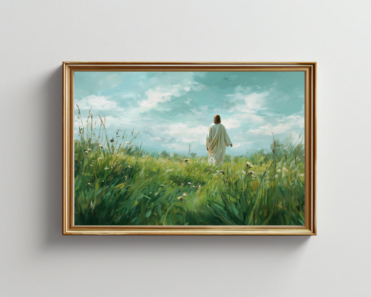 In Green Pastures | Faith-Inspired Spring Art Print