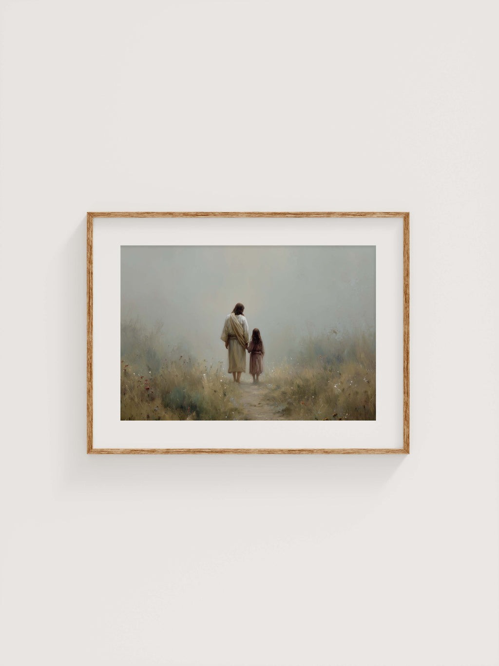 Hand in Hand With Jesus — Christian Art Print