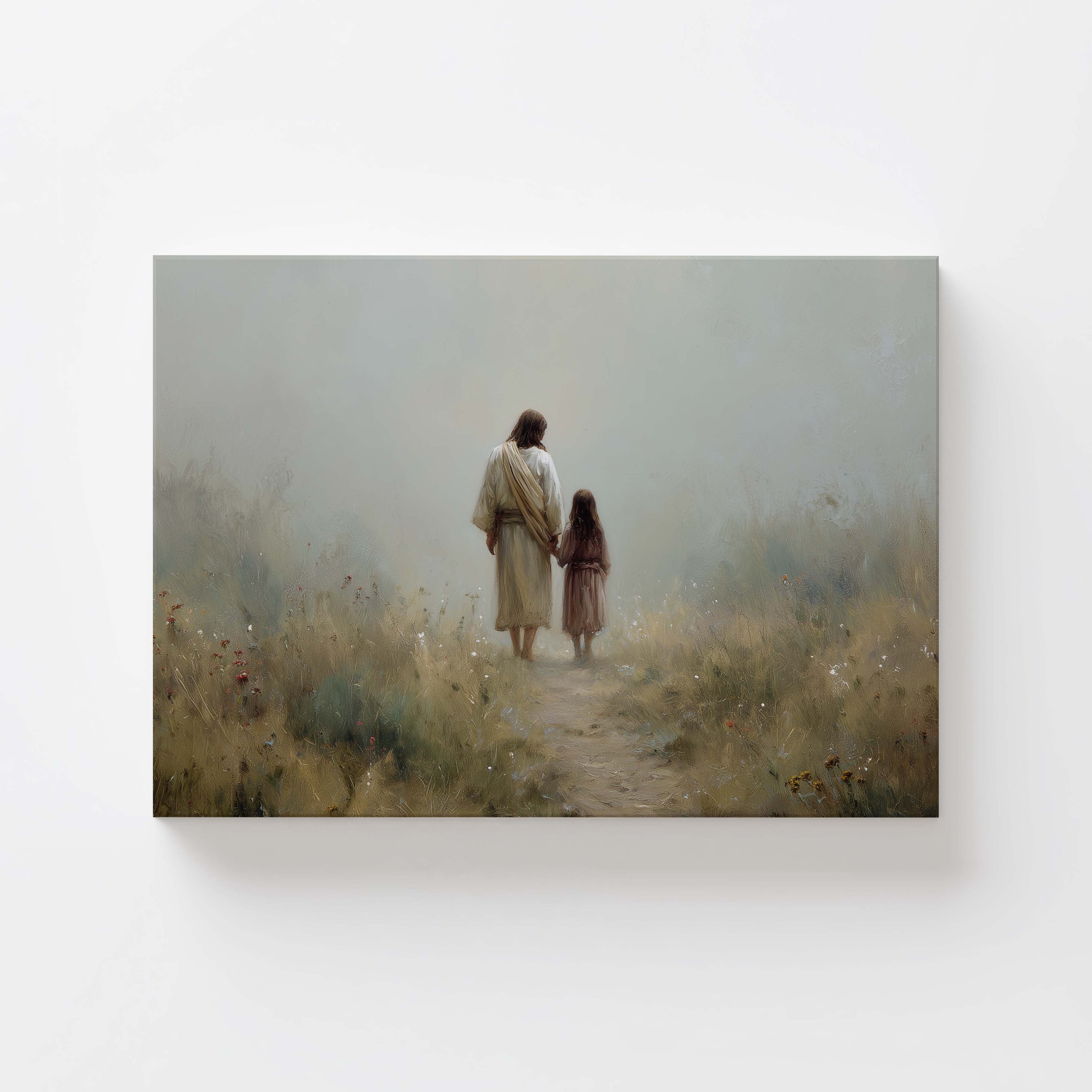 Hand in Hand With Jesus — Christian Art Print