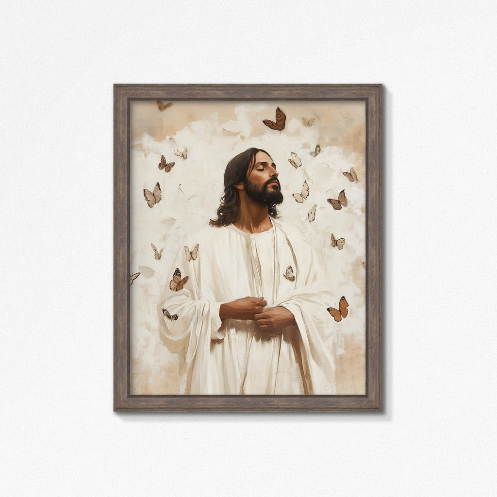 Jesus Christ-Savior Art Print-Butterfly Wings
