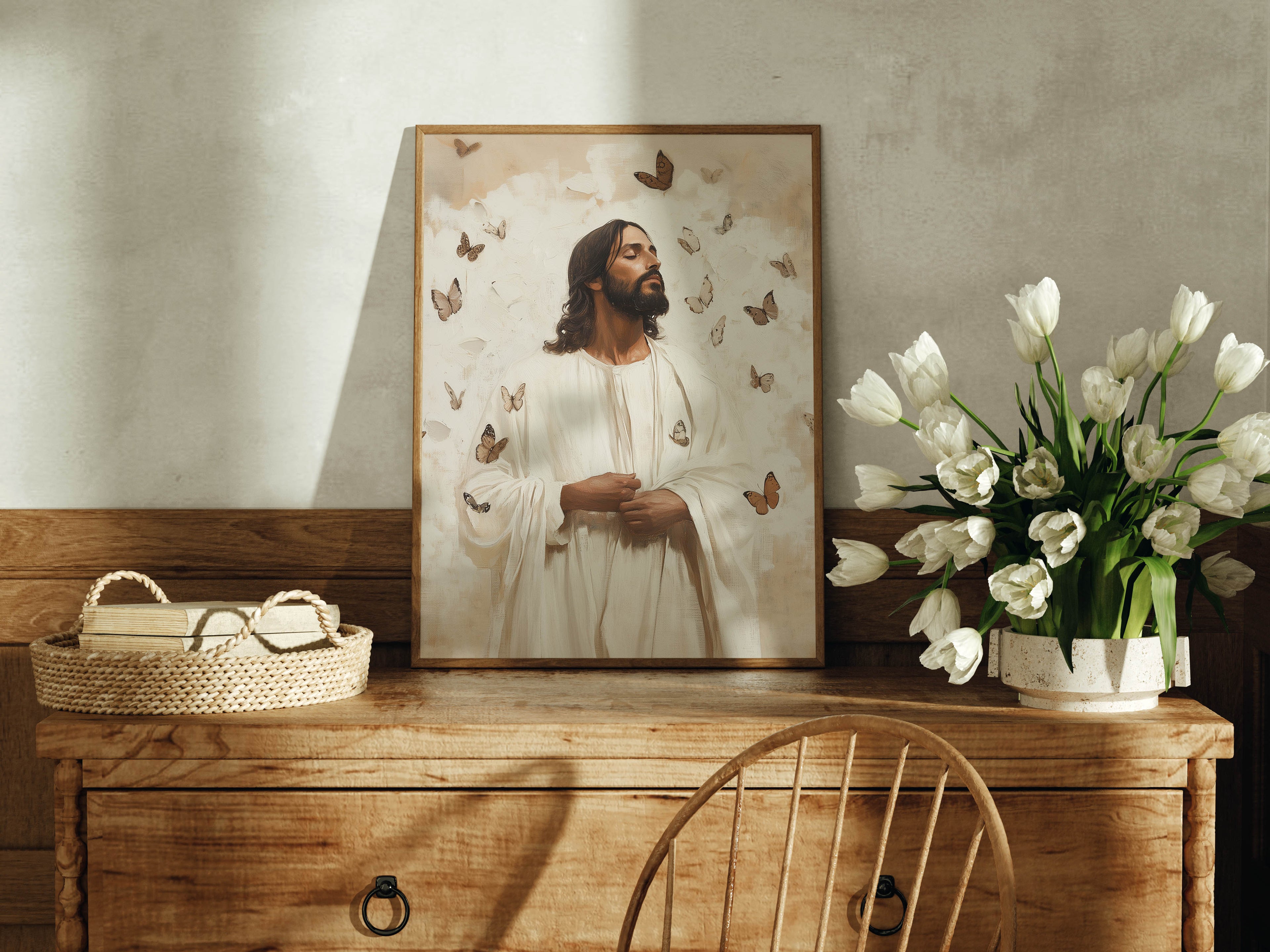 Jesus Christ-Savior Art Print-Butterfly Wings