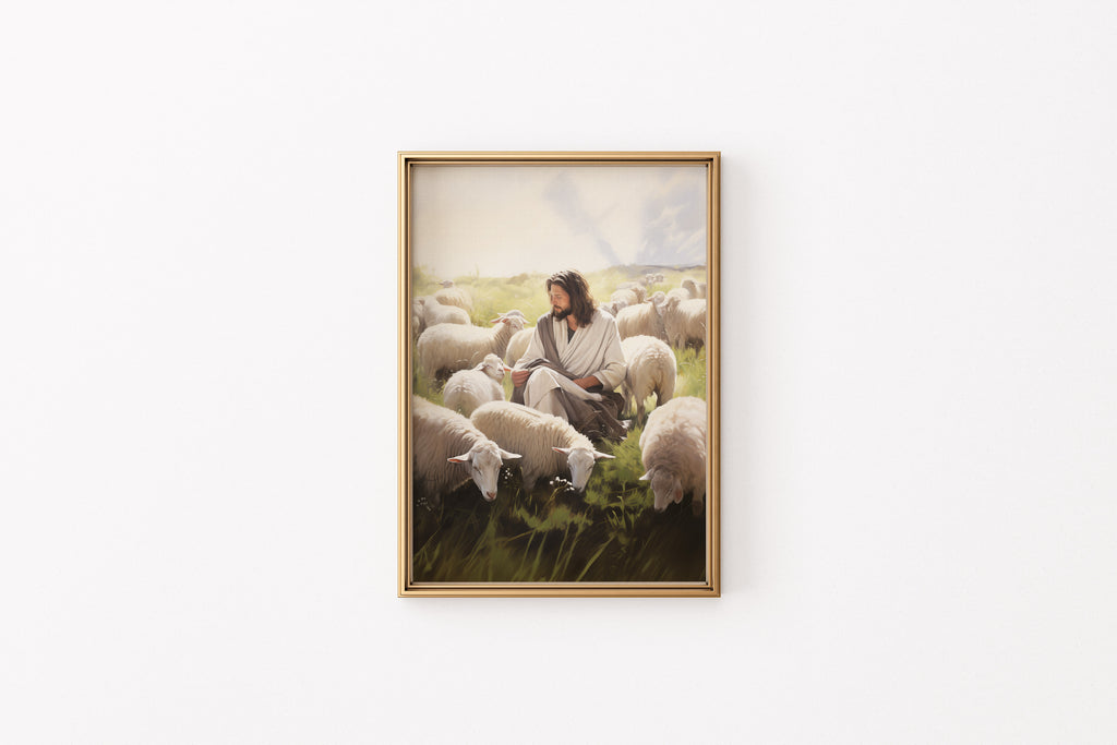 Feed My Sheep-Jesus Christ-Savior-artwork