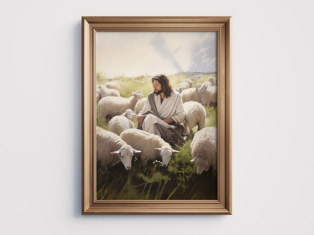 Feed My Sheep-Jesus Christ-Savior-artwork