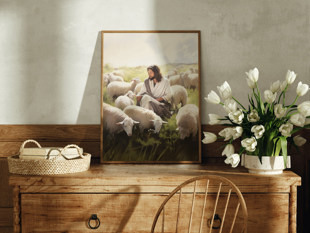Feed My Sheep-Jesus Christ-Savior-artwork
