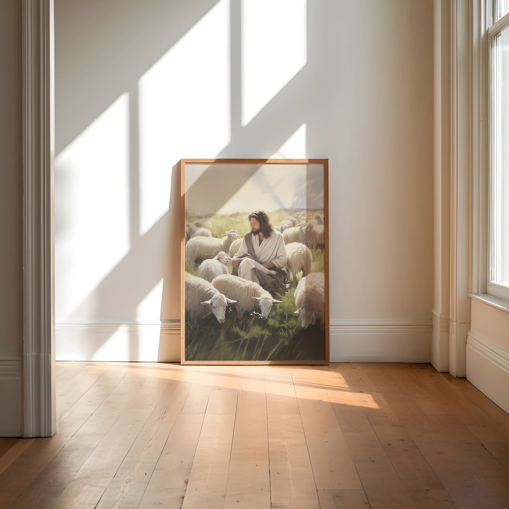 Feed My Sheep-Jesus Christ-Savior-artwork
