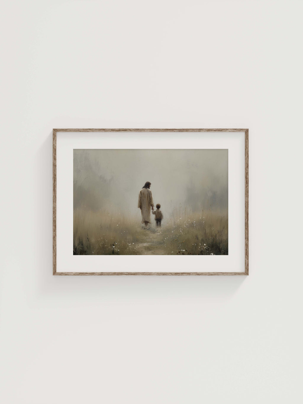 Hand in Hand With Jesus — Christian Art Print