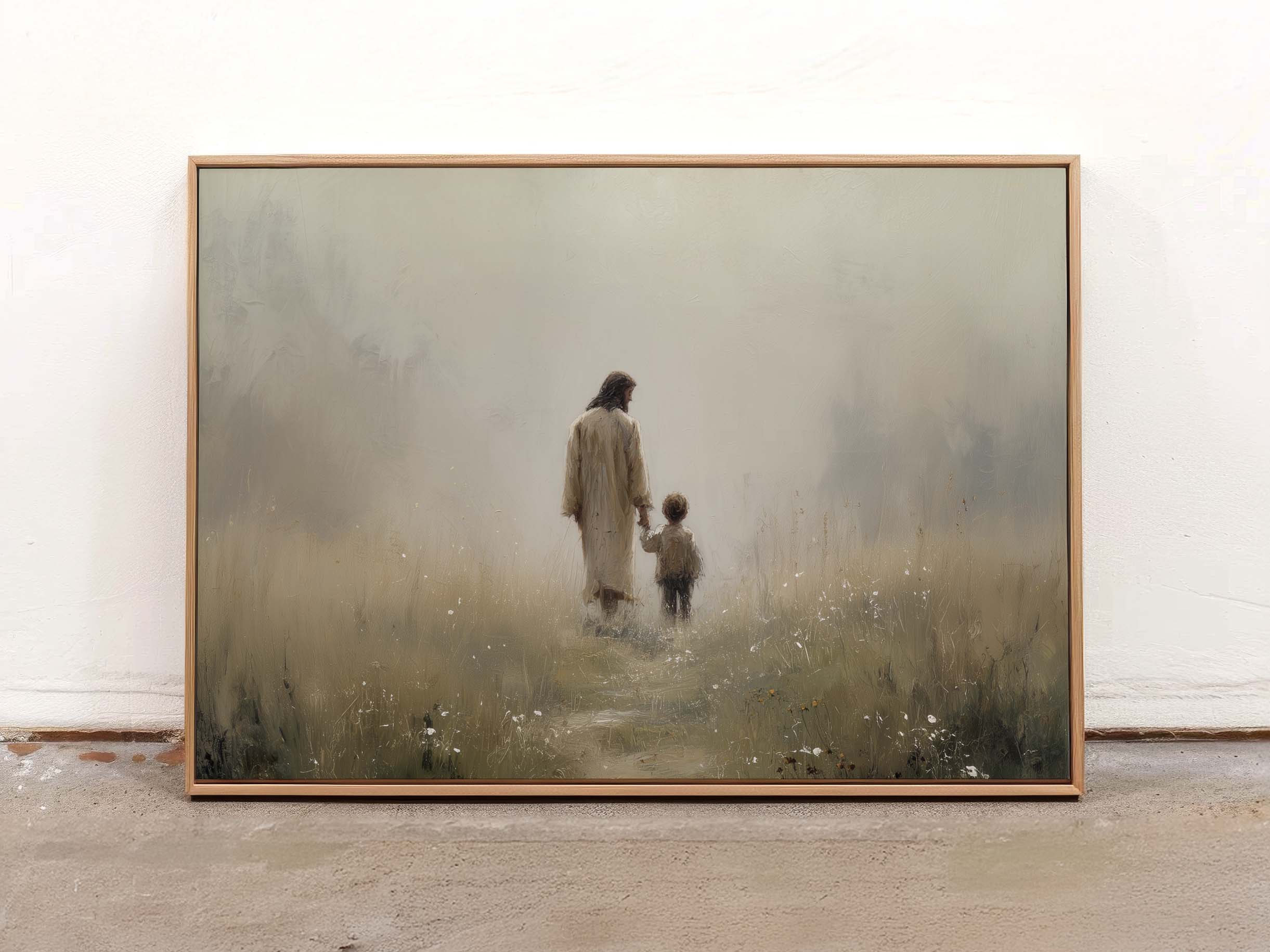 Hand in Hand With Jesus — Christian Art Print