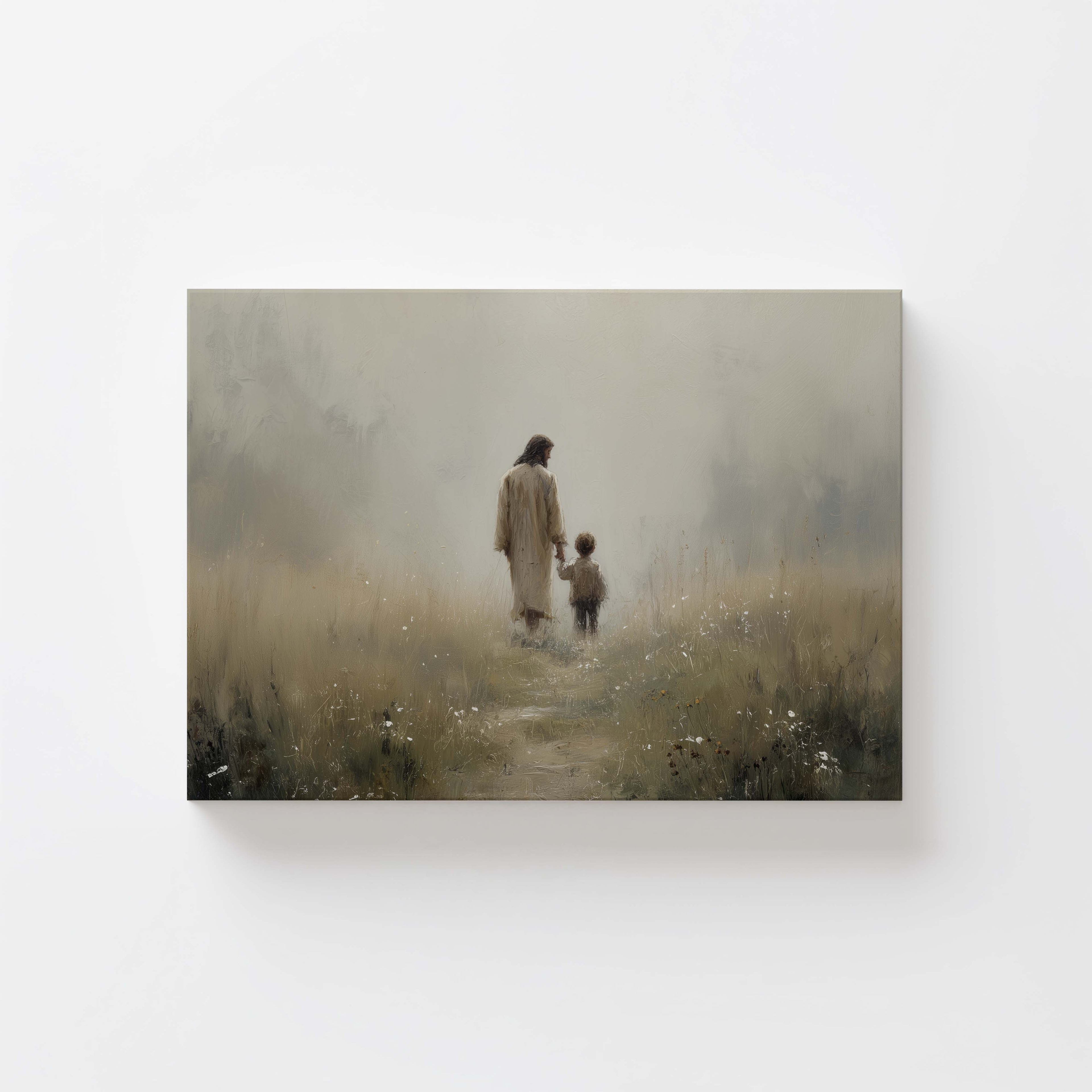 Hand in Hand With Jesus — Christian Art Print