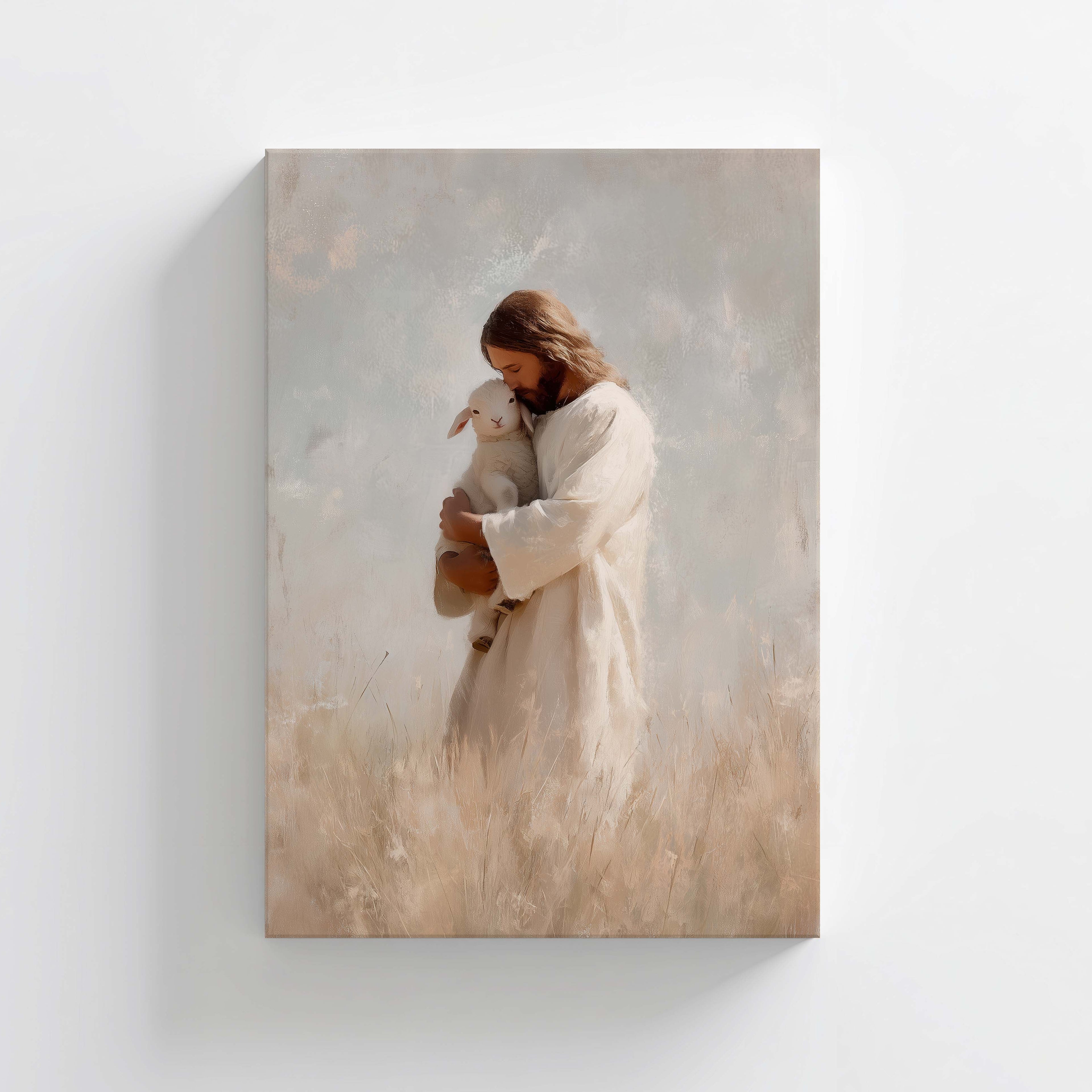 The One — Jesus With a Little Sheep Art Print | Christian Wall Art