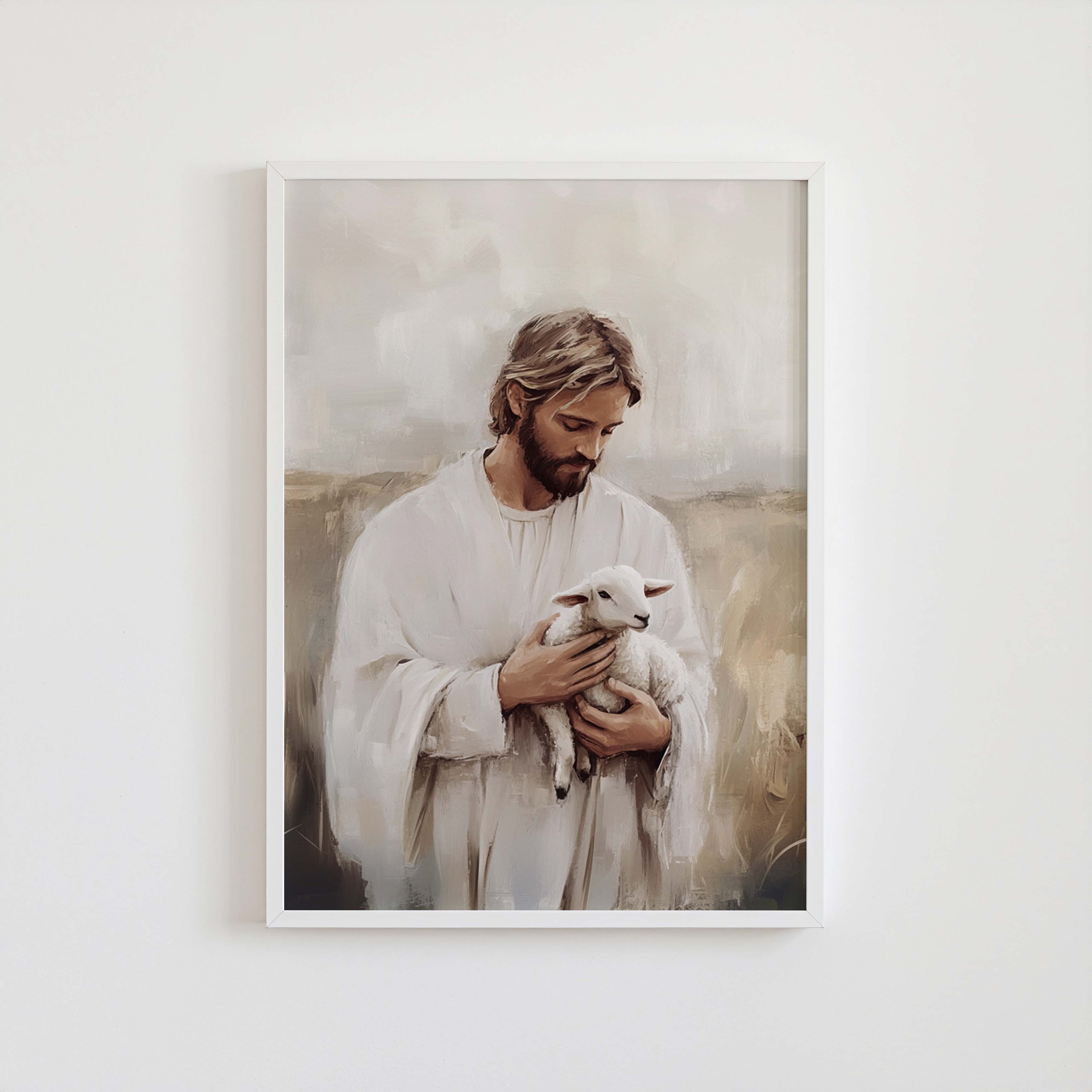 Jesus Loving Shepherd — Christian Art Print