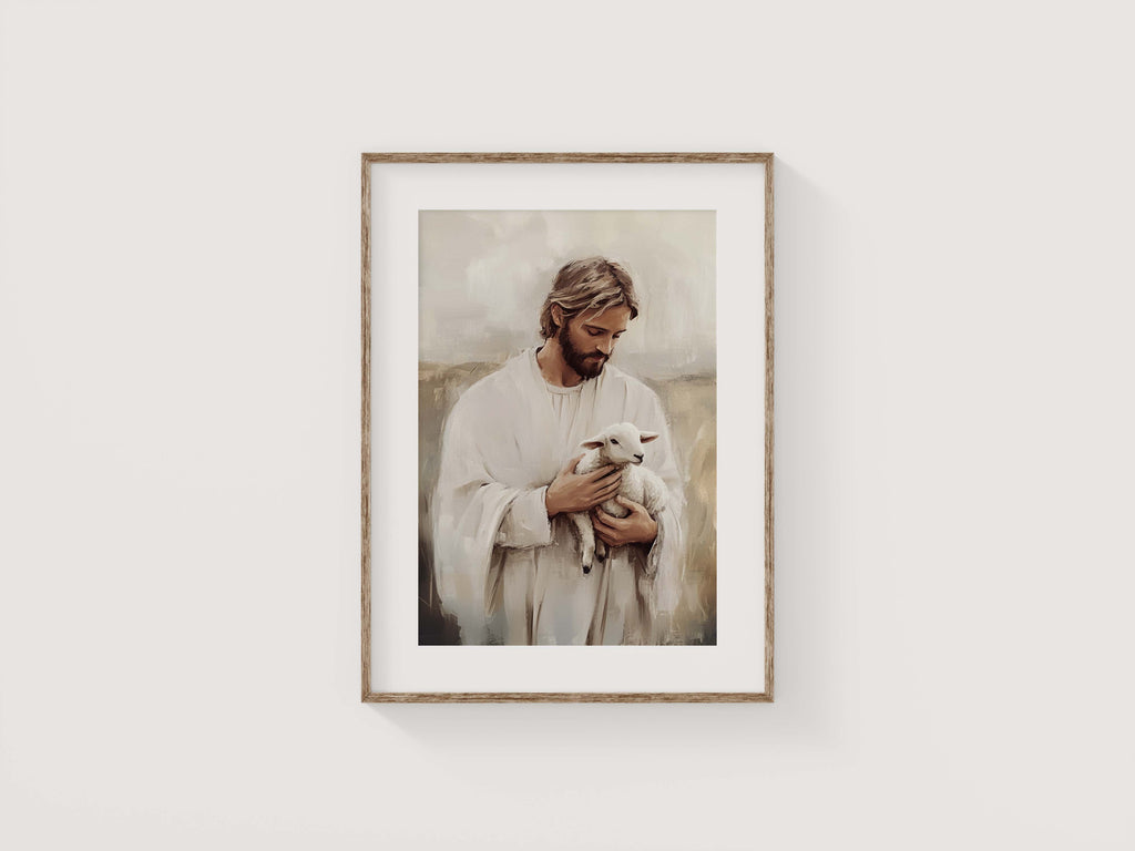 Jesus Loving Shepherd — Christian Art Print