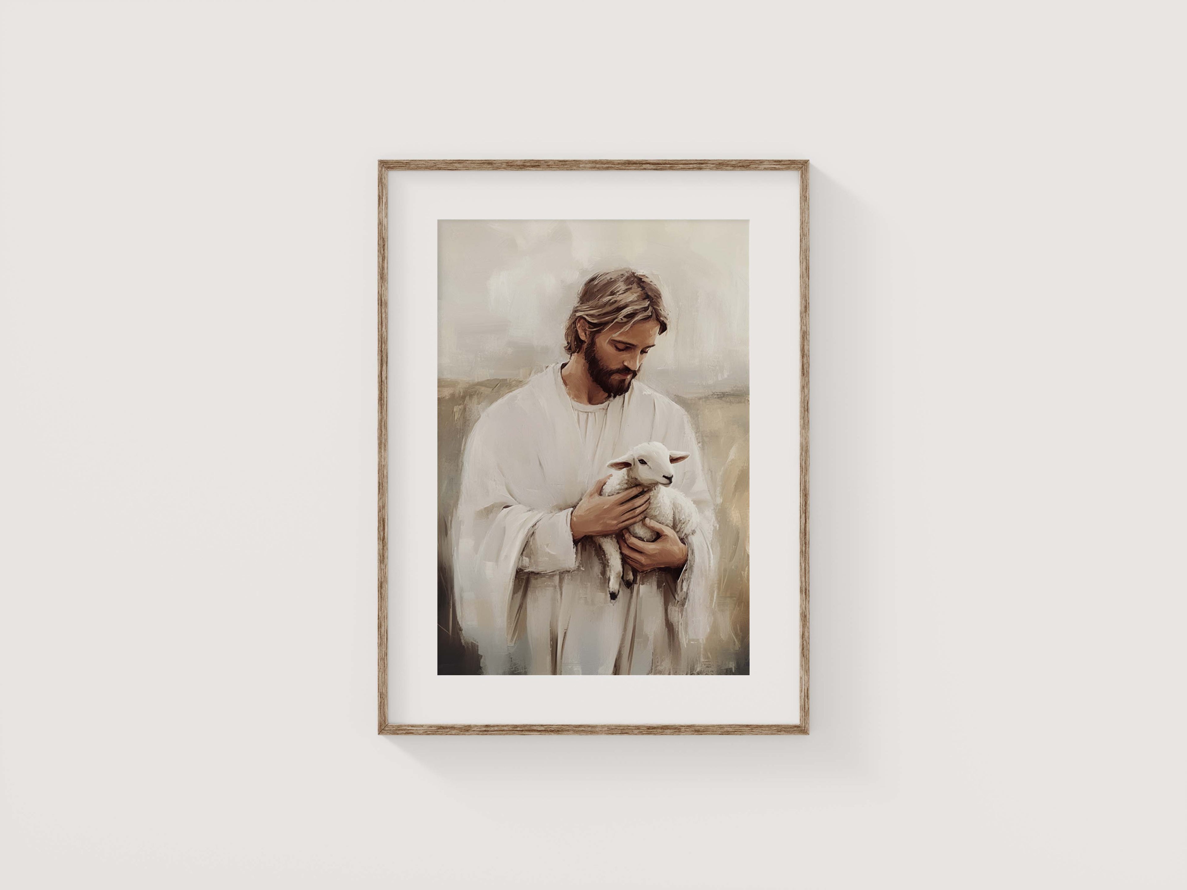 Jesus Loving Shepherd — Christian Art Print