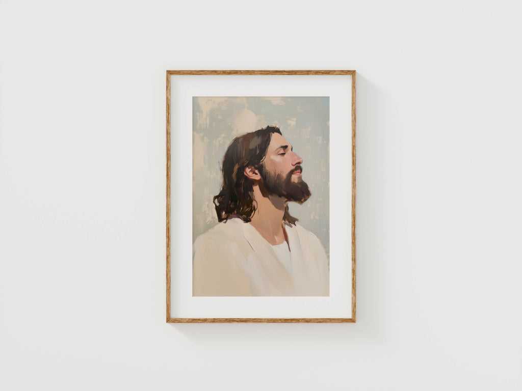 Lift Up Thine Eyes – Portrait of Jesus Christ | Christian Fine Art Print