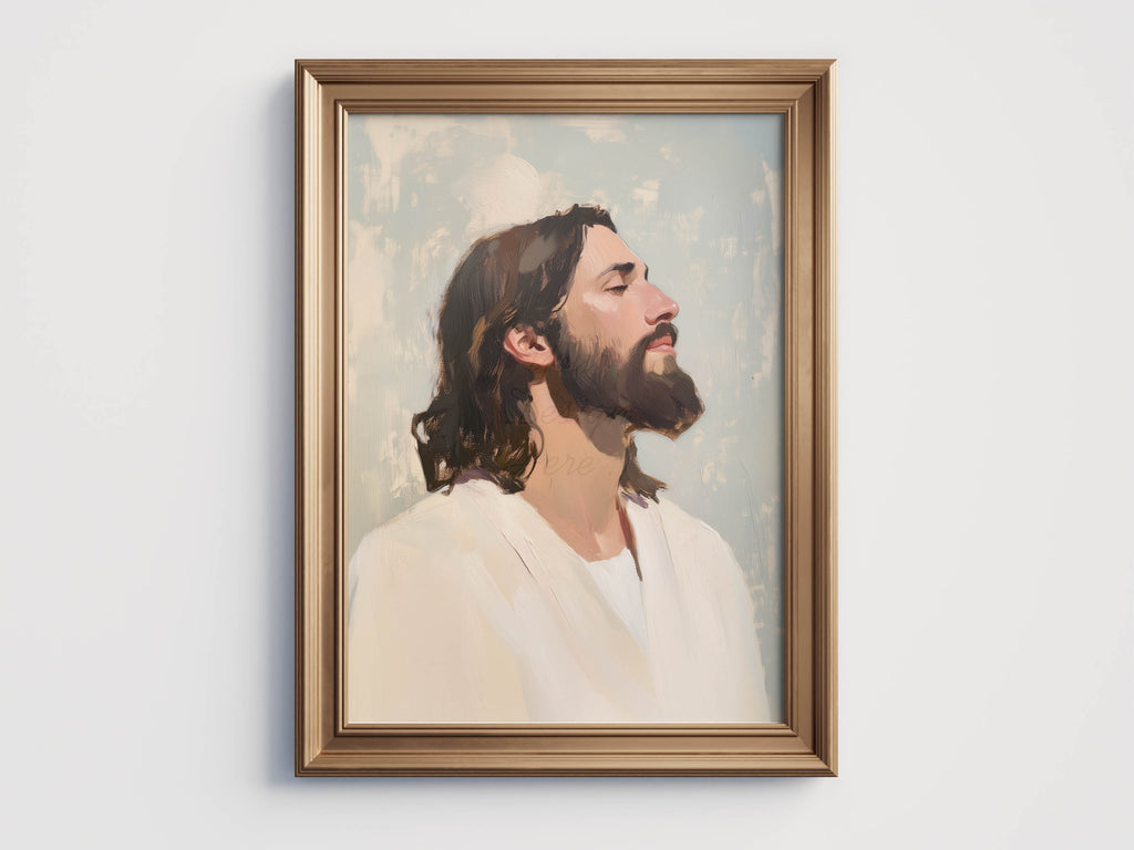 Lift Up Thine Eyes – Portrait of Jesus Christ | Christian Fine Art Print