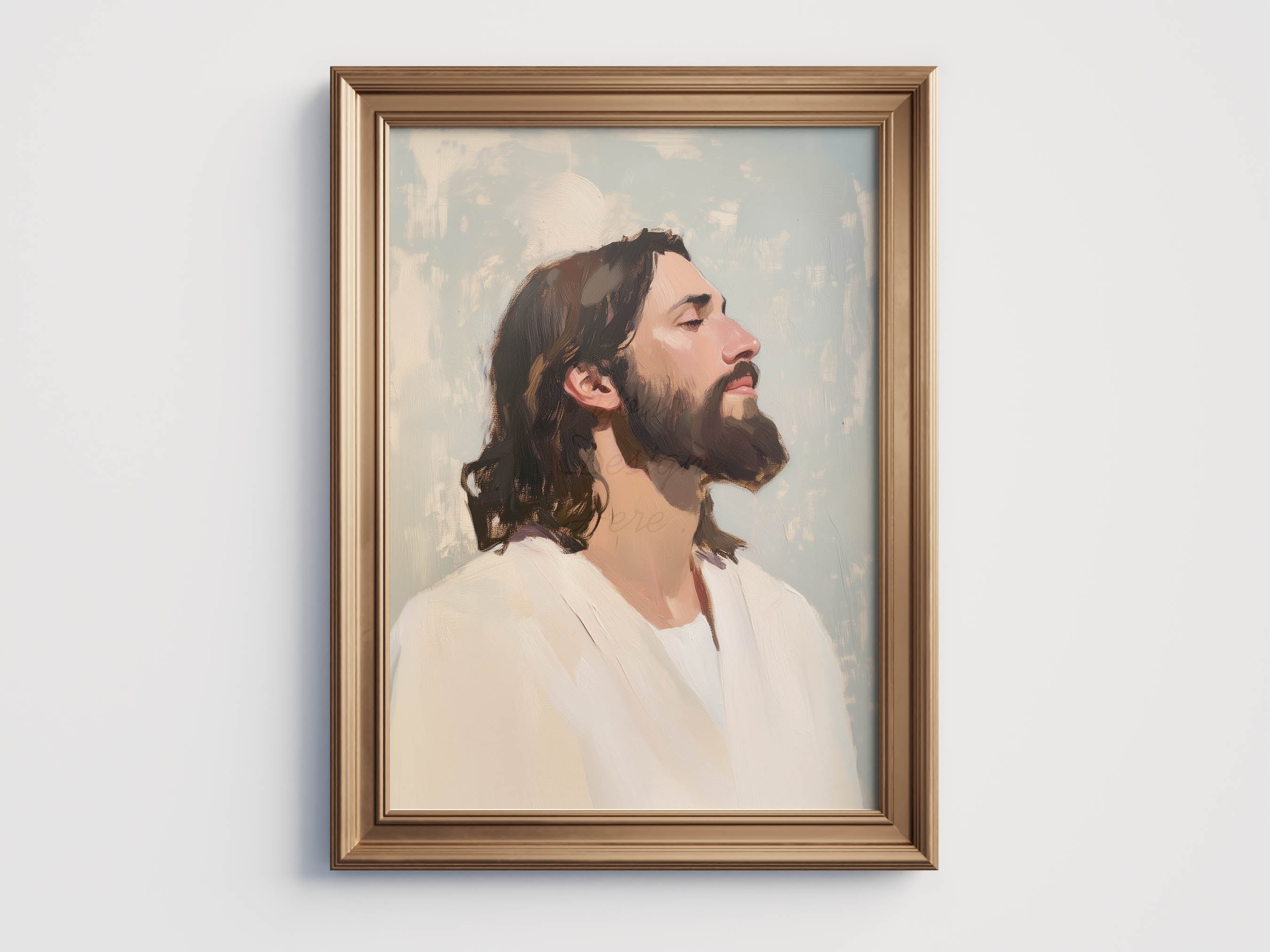 Lift Up Thine Eyes – Portrait of Jesus Christ | Christian Fine Art Print