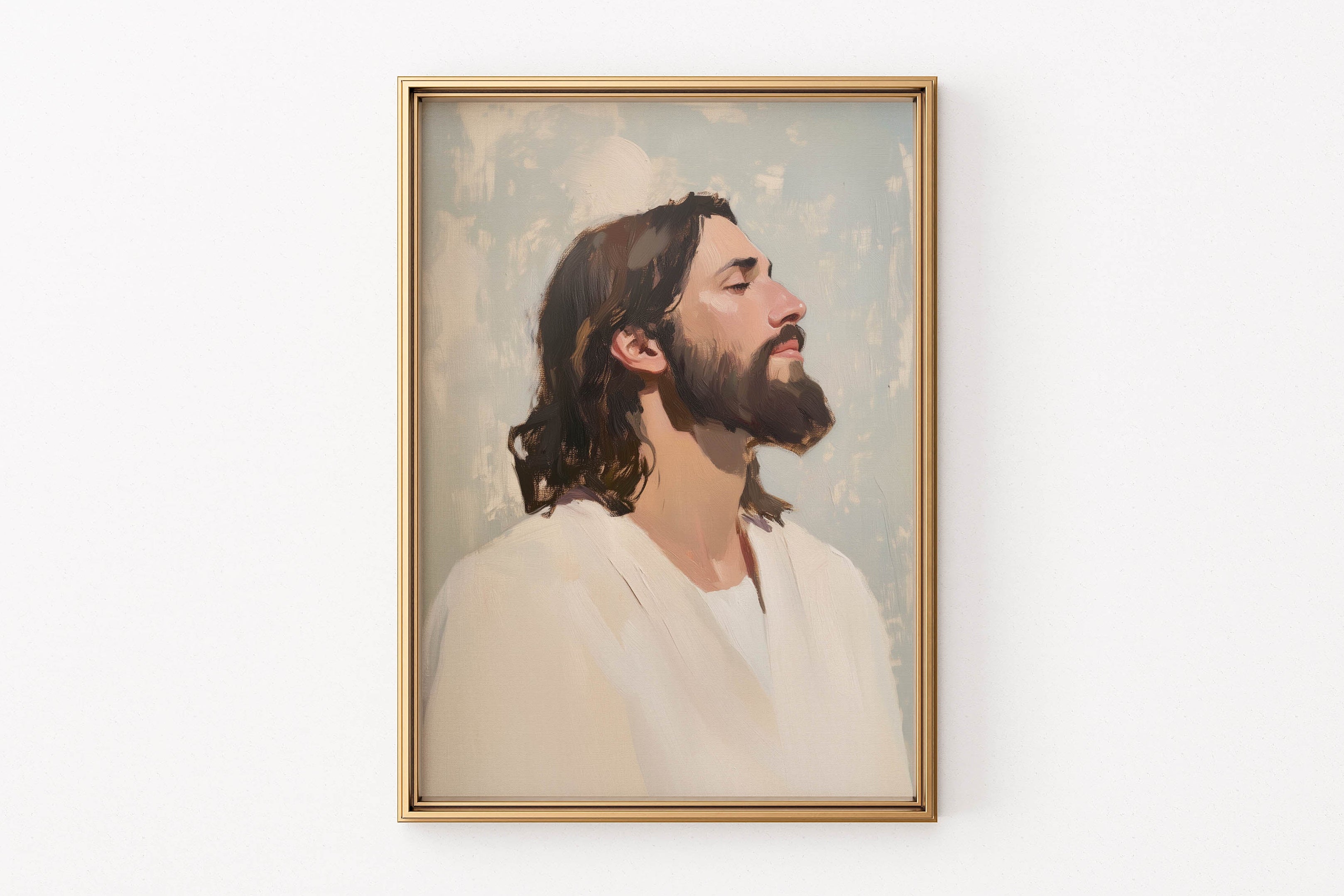 Lift Up Thine Eyes – Portrait of Jesus Christ | Christian Fine Art Print