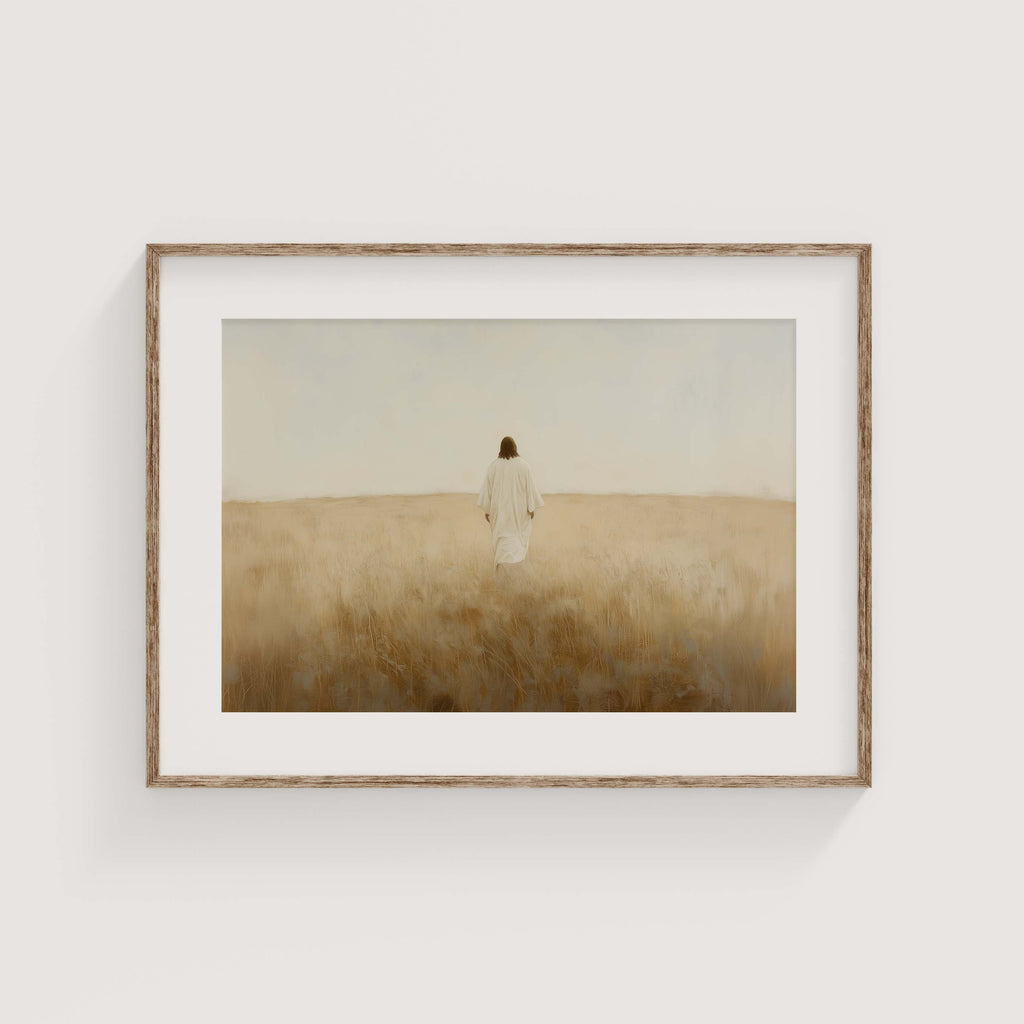 He Maketh the Fields to Grow-Jesus Christ-Savior Artwork