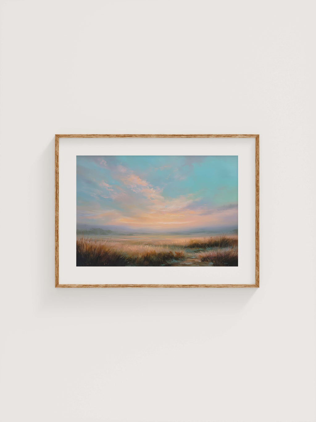 Pastel Sunset — Soft Landscape Art Print