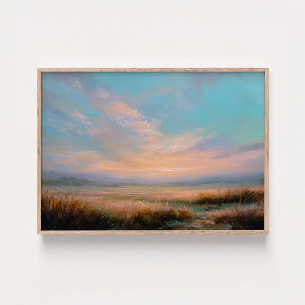 Pastel Sunset — Soft Landscape Art Print